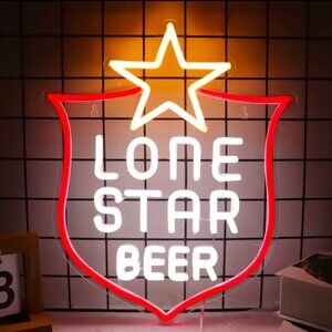 LONG STAR  NEON LED SIGN